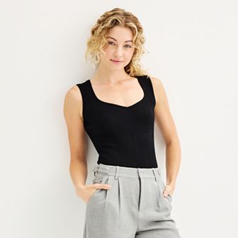 Juniors' SO® Sleeveless Sweater Bodysuit