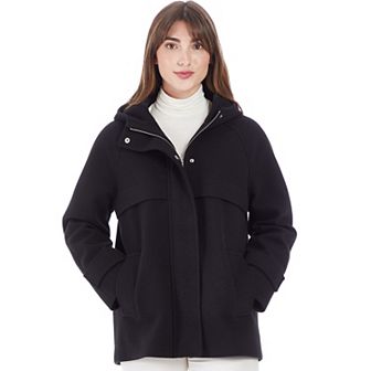 Women's Nine West Plaid Duffle Jacket