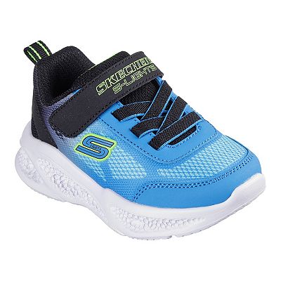 Skechers Meteor Lights Krendox Shoes in Black Blue Size 8 Kids