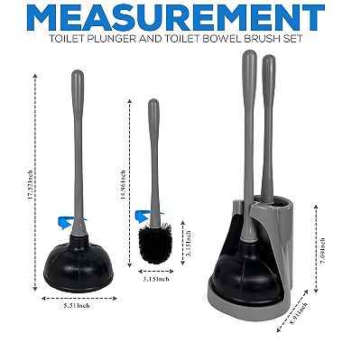 Popular Bath Blake Toilet Plunger, Brush, & Stand Set