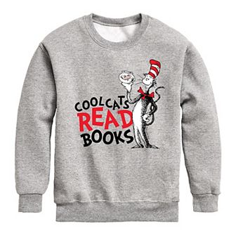 Boys 8-20 Dr. Seuss The Cat in the Hat Cool Cats Read Books Fleece Sweatshirt