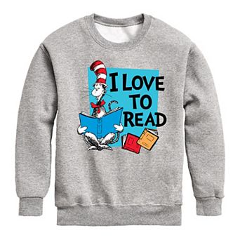 Boys 8-20 Dr. Seuss The Cat in the Hat I Love To Read Fleece Sweatshirt