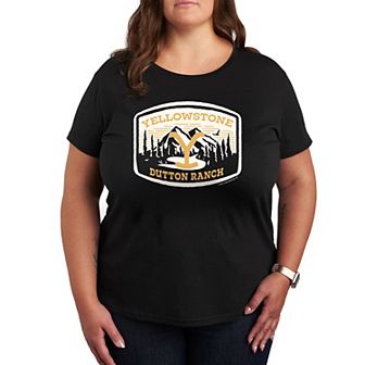 Plus Yellowstone Nature Scene Logo Graphic Tee