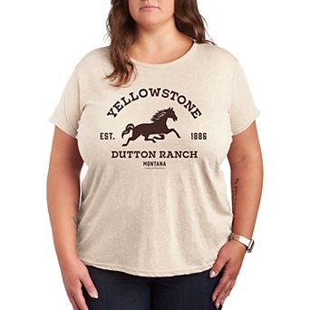 Plus Yellowstone Est 1886 Horse Logo Graphic Tee