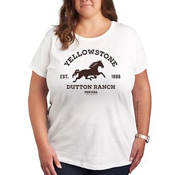 Plus Yellowstone Est 1886 Horse Logo Graphic Tee