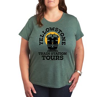 Plus Yellowstone Train Station Tours Graphic Tee