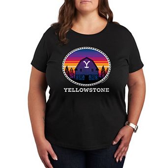 Plus Yellowstone Y Brand Sunset Graphic Tee