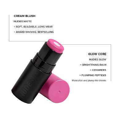 Nudies Matte + Glow Core All Over Face Plumping Peptide Blush