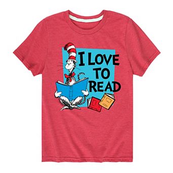 Boys 8-20 Dr. Seuss The Cat in the Hat I Love To Read Graphic Tee