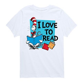 Boys 8-20 Dr. Seuss The Cat in the Hat I Love To Read Graphic Tee