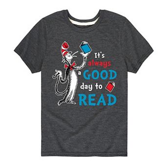 Boys 8-20 Dr. Seuss The Cat in the Hat Its Always A Good Day To Read Graphic Tee