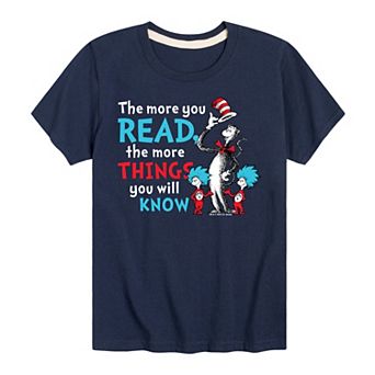 Boys 8-20 Dr. Seuss The Cat in the Hat The More Things You Know Graphic Tee