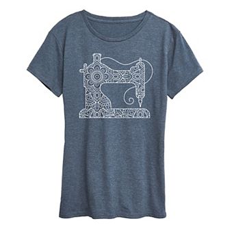 Women's Mandala Sewing Machine Graphic Tee