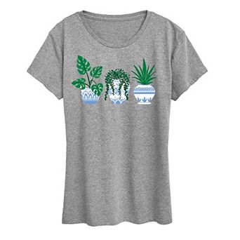 Women's Plants In Porcelain Vases Graphic Tee