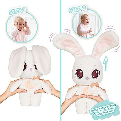 Cry Babies Peekapets White Bunny Plush