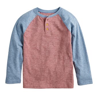 Boys 4-12 Jumping Beans® Long Sleeve Raglan Henley T-Shirt
