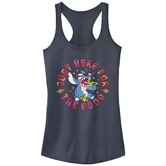 Disney's Lilo & Stitch Just Here For The Food Stitch Juniors' Graphic Racerback Tank Top Top