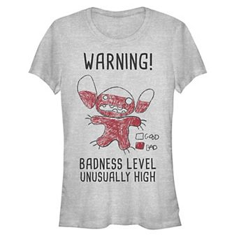 Disney's Lilo & Stitch Badness Level Stitch Juniors' Graphic Tee
