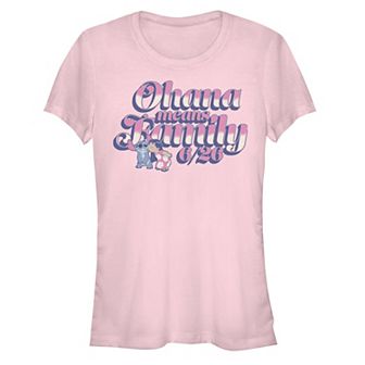 Disney's Lilo & Stitch Ohana Means Family 6/26 Juniors' Graphic Tee