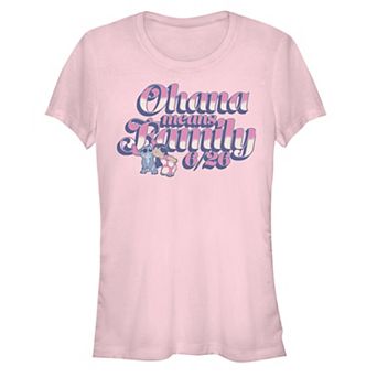 Disney's Lilo & Stitch Ohana Means Family 6/26 Juniors' Graphic Tee