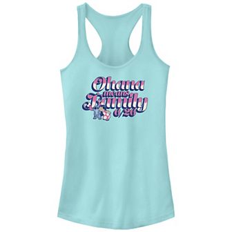 Disney's Lilo & Stitch Ohana Means Family 6/26 Juniors' Graphic Racerback Tank Top Top