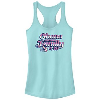 Disney's Lilo & Stitch Ohana Means Family 6/26 Juniors' Graphic Racerback Tank Top Top