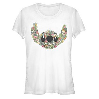 Disney's Lilo & Stitch Floral Head Stitch Juniors' Graphic Tee
