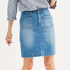 Mid length denim skirts kohls best sale