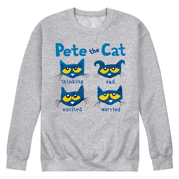 Men s Pete the Cat The Faces of Pete Fleece Sweatshirt