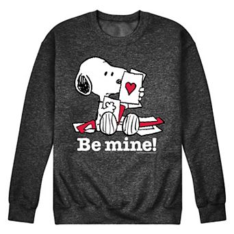 Men's Peanuts Be Mine Snoopy Fleece Sweatshirt