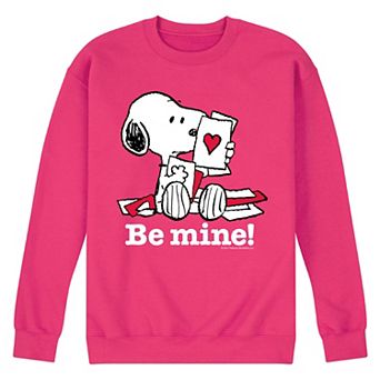 Men's Peanuts Be Mine Snoopy Fleece Sweatshirt