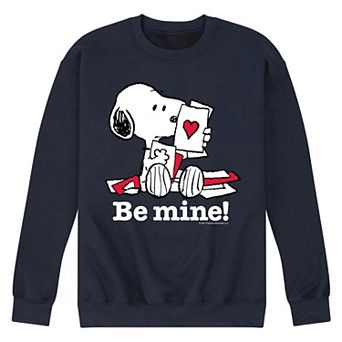 Men's Peanuts Be Mine Snoopy Fleece Sweatshirt