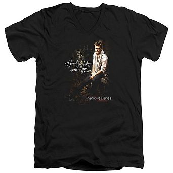 Vampire Diaries I Used To Care Short Sleeve Adult V Neck T-shirt