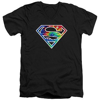Superman Superman Tie Dye Logo Short Sleeve T-shirt
