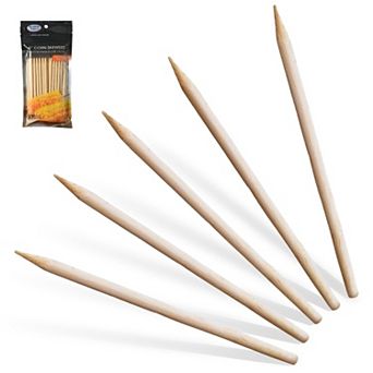 Alpine Cuisine Bamboo Corn Skewers 6-inch (50 Count) - Bbq Wooden Shish Kabob Skewers For Grilling