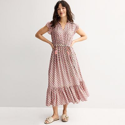 Women's Farmers Market Smocked Shoulder Dress