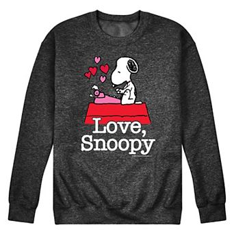 Men's Peanuts Love Snoopy Fleece Sweatshirt