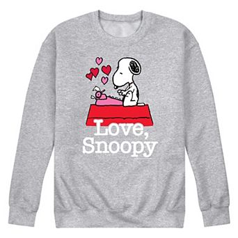 Men's Peanuts Love Snoopy Fleece Sweatshirt