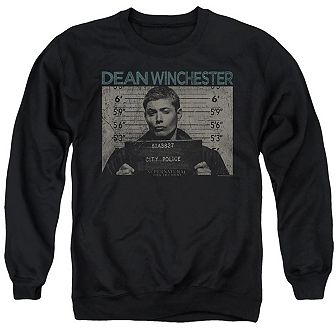 Supernatural Dean Mug Shot Adult Crewneck Sweatshirt
