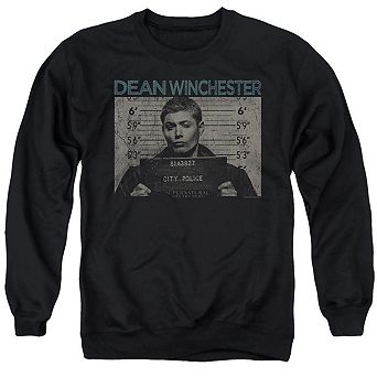 Supernatural Dean Mug Shot Adult Crewneck Sweatshirt