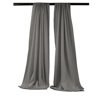 Set of 2 Event Backdrop Curtain Panels, Polyester Pipe and Drape Panels with 5" Rod Pocket