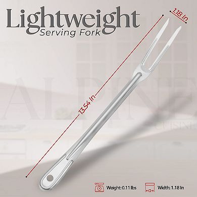 Alpine Cuisine Stainless Steel Carving Bbq Fork 13.5in With Comfortable Handle Cooking