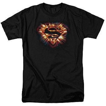 Superman Space Burst Shield Short Sleeve Adult T-shirt