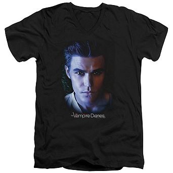 Vampire Diaries Stefan Short Sleeve Adult V Neck T-shirt