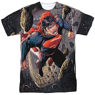 Superman Up Up Short Sleeve Adult Poly Crew T-shirt