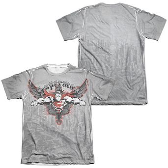 Superman Take Wing Adult 65/35 Poly/cotton Short Sleeve T-shirt