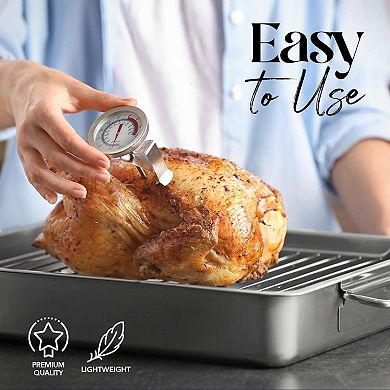 Alpine Cuisine Turkey Tool 4 Pc Set With Meat Thermometer Marinade Brush Turkey Baster For Cooking