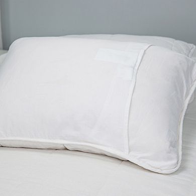 Washed Linen Blend Box Stitch Quilt & Pillow Shams Set, 3 Pcs
