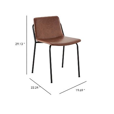 Modern Pu Leather Metal Dining Chair, Set Of 6