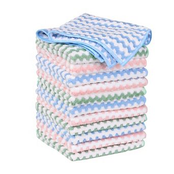 Microfiber Highly Absorbent Lint Reusable Kitchen Towel 12 Packs 10" X 10"